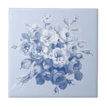 "Jane's Rose Bouquet" Tile cerámico