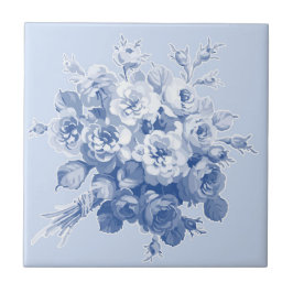 Azulejo De Cerámica "Jane's Rose Bouquet" Tile cerámico