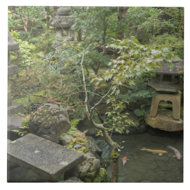 Azulejo De Cerámica Japón, Ishikawa, Kanazawa, Casa Nomura Samurai (Frente)