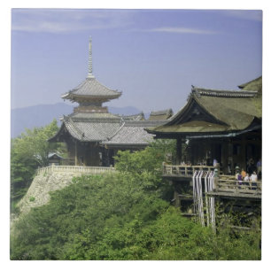 Azulejo De Cerámica Japón, Kyoto, La vista desde el templo Kiyomizu