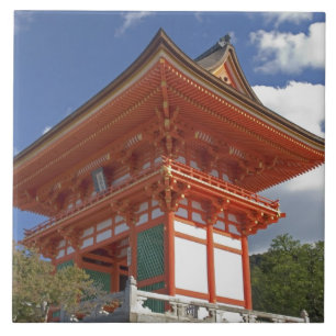 Azulejo De Cerámica Japón, Kyoto, Puerta elevada del templo