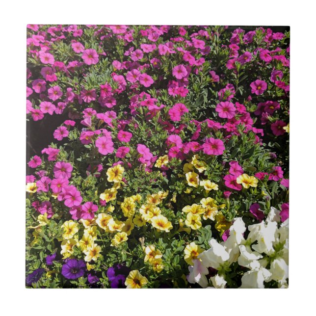 Azulejo De Cerámica Jardín de flores (Frente)