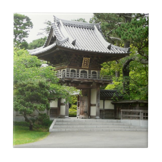 Azulejo De Cerámica Jardín de té japonés en San Francisco (Frente)
