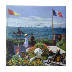 Azulejo De Cerámica Jardín en Sainte-Adresse de Claude Monet