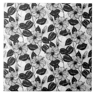 Azulejo De Cerámica Jardín Hibiscus