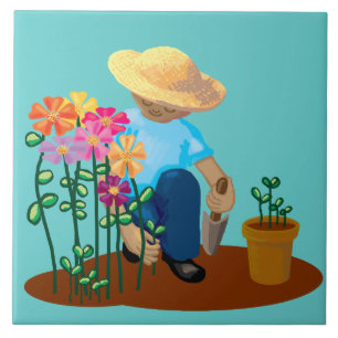 Azulejo De Cerámica Jardinería y flores