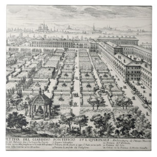 Azulejo De Cerámica Jardines del Quirinale, de 'Li Giardini di Rom