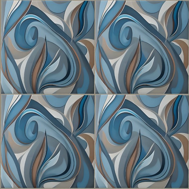 Azulejo de Cerámica Jazzy (Jazzy Ceramic Tile-Four Squared View
)
