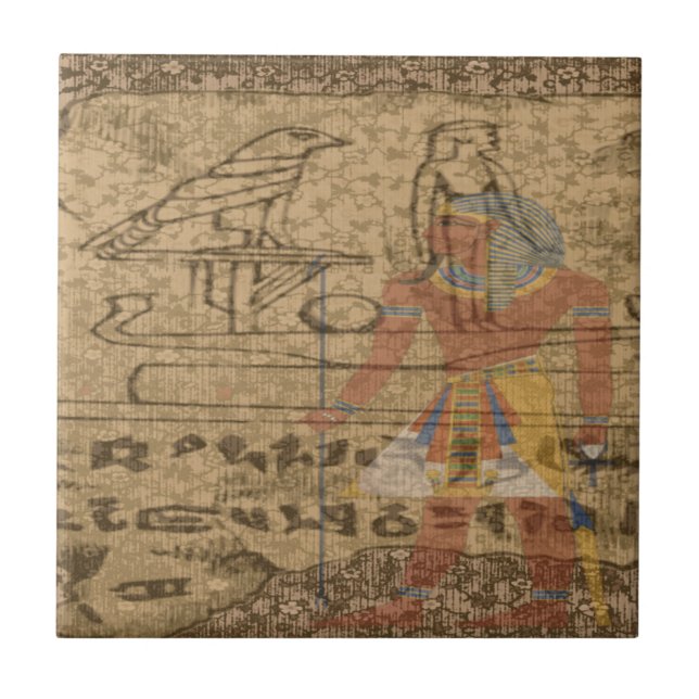 Azulejo De Cerámica Jeroglífico egipcio (Frente)