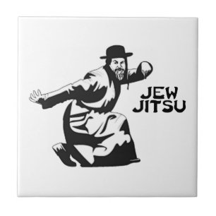 Azulejo De Cerámica Jew Jitsu Tile   Judía Bar Mitzvah Regalos