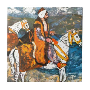 Azulejo De Cerámica Jinete árabe