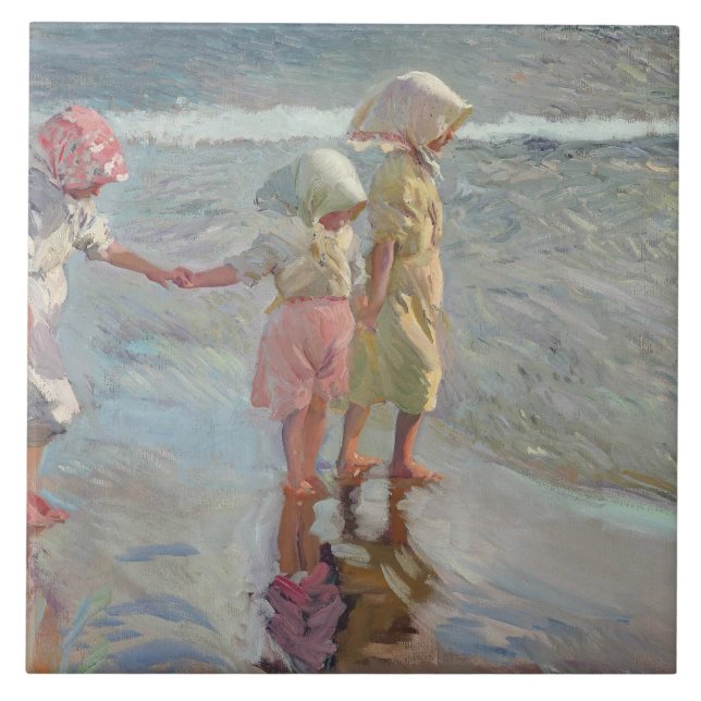 Azulejo De Cerámica Joaquin Sorolla - Las Tres Hermanas (Frente)