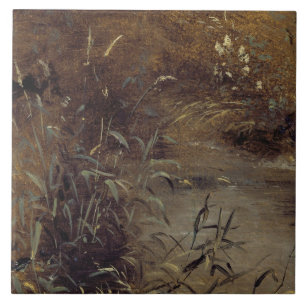 Azulejo De Cerámica John Constable Ruptura por un estanque, c.1821 (