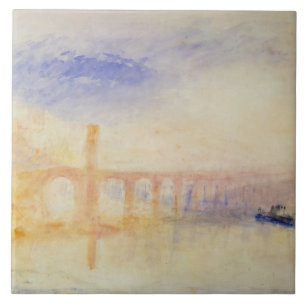 Azulejo De Cerámica José Mallord Guillermo Turner el el puente de