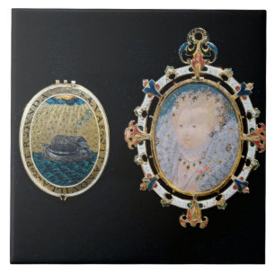 Azulejo De Cerámica Joya de la armada, miniatura del enclo de la reina