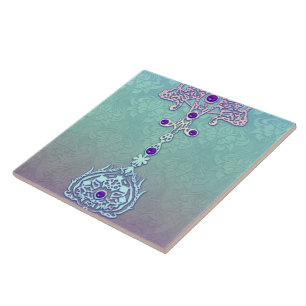 AZULEJO DE CERÁMICA JOYA PARISIENSE: ARCO IRIS AZUL