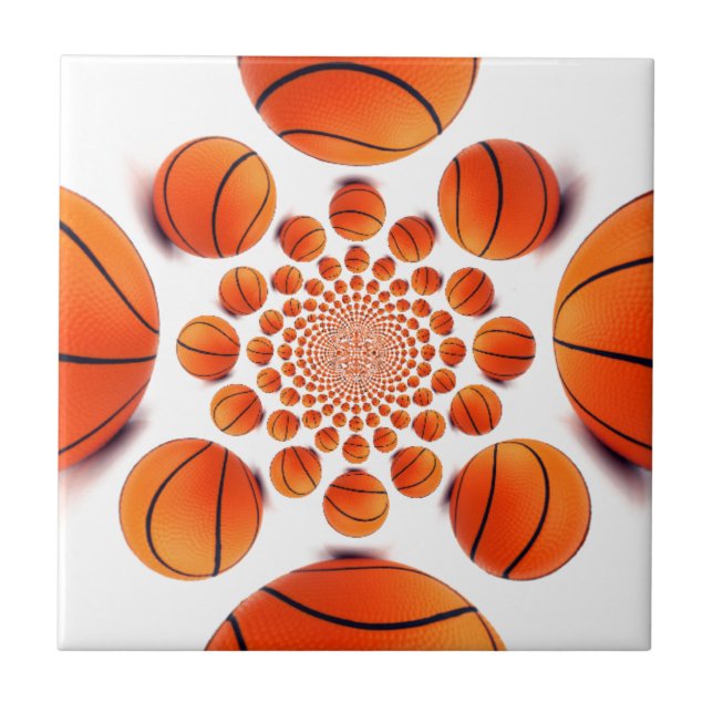 Azulejo De Cerámica Juego de básquetbol de campeones: Court Vision Kal (Frente)