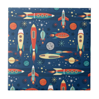 Azulejo De Cerámica Juguete Rockets del vintage