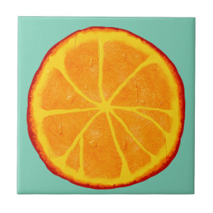 Azulejo De Cerámica Juicy Realist Naranja Slice