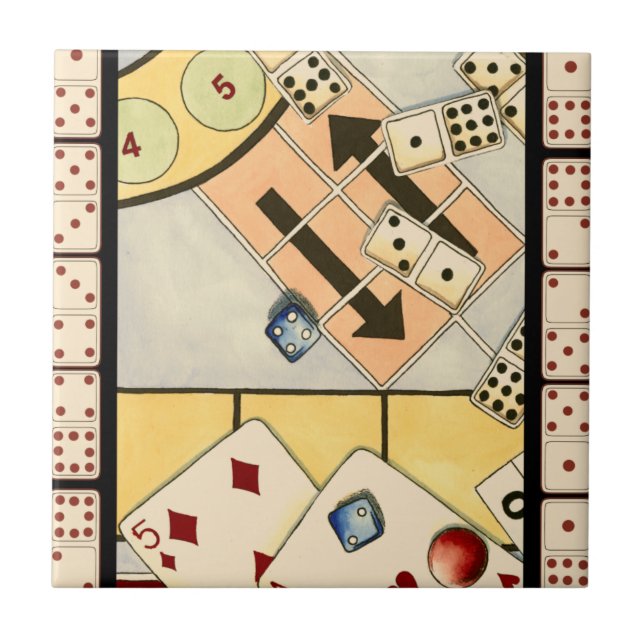 Azulejo De Cerámica Jumble surtido de juegos de oportunidad (Frente)