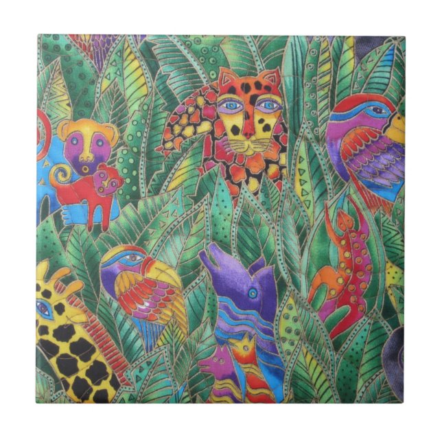 AZULEJO DE CERÁMICA JUNGLE ANIMALS (Frente)