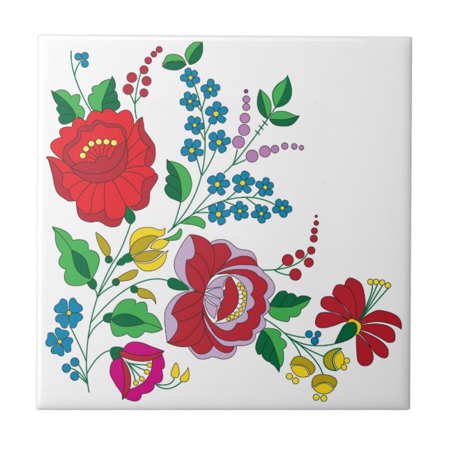 Azulejo De Cerámica Kalocsa Embroidery (Frente)