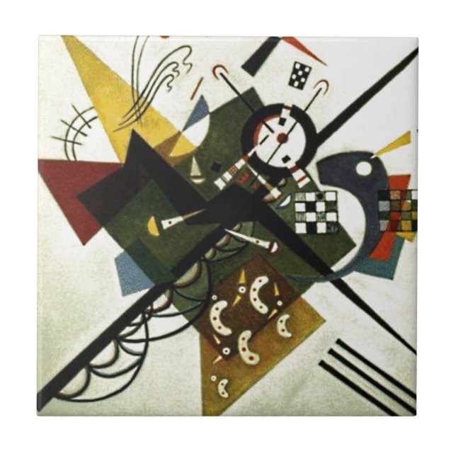 Azulejo De Cerámica Kandinsky En White II (Frente)
