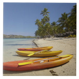 Azulejo De Cerámica Kayaks en la playa, Plantation Island Resort