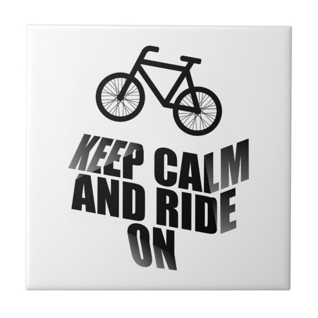 Azulejo De Cerámica Keep calm and ride on (Frente)