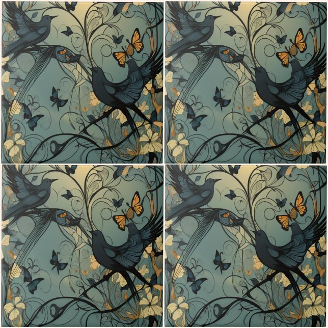 Azulejo de cerámica Keystone Peace (Keystone Peace Ceramic Tile
(Four by Four)
)