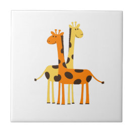 Azulejo De Cerámica Kids Cute Jungle Giraffe