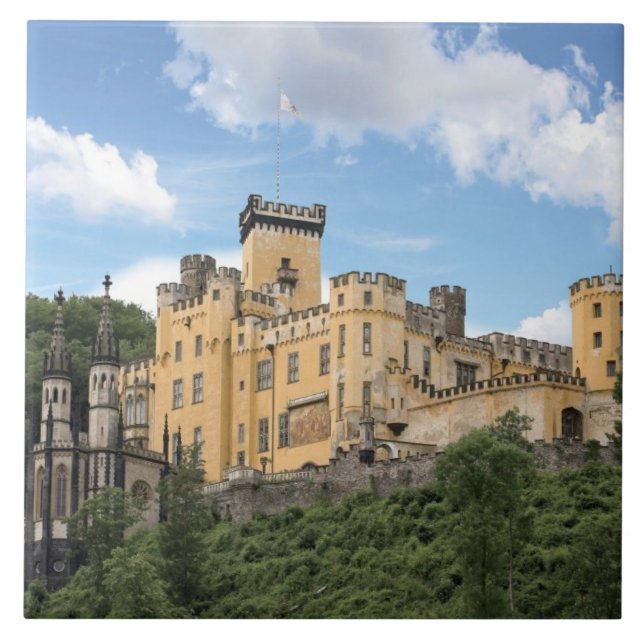 Azulejo De Cerámica Koblenz, Alemania, Castillo Stolzenfels, Schloss (Frente)