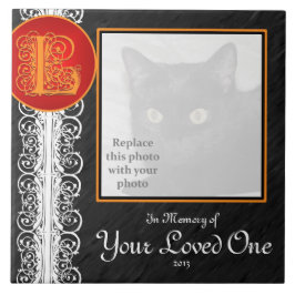 Azulejo De Cerámica L Monograma "En memoria de tu ser querido"