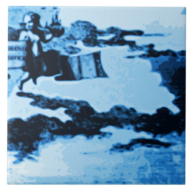 Azulejo De Cerámica La antigüedad de Amsterdam envía la apariencia (Frente)