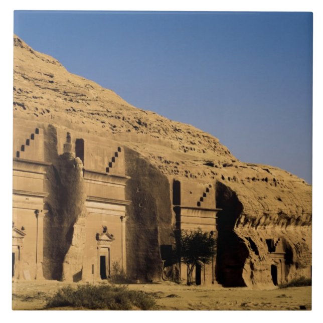 Azulejo De Cerámica La Arabia Saudita, sitio de Madain Saleh, 2 (Frente)