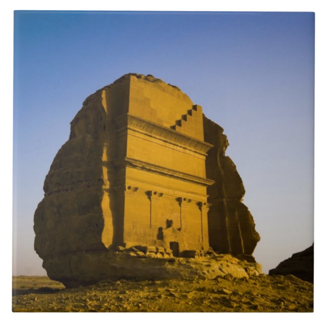 Azulejo De Cerámica La Arabia Saudita, sitio de Madain Saleh, 4 (Frente)