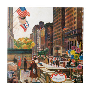 Azulejo De Cerámica La avenida de Michigan, Chicago de Juan vacila