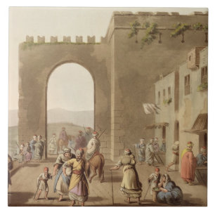 Azulejo De Cerámica La calle principal en Belén, de 'vistas a