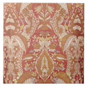 Azulejo De Cerámica La casulla, cordón modeló la seda, francés, c.1