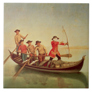 Azulejo De Cerámica La caza del pato