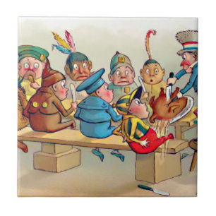 Azulejo De Cerámica La cena de los Navidades Brownie