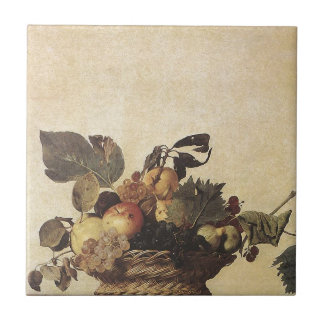Azulejo De Cerámica La cesta de Caravaggio de fruta