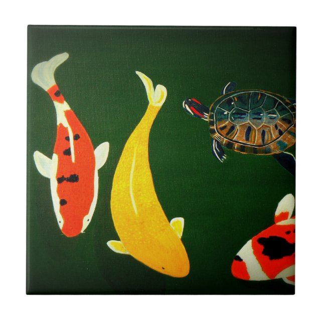 Azulejo De Cerámica La charca pacífica (Frente)