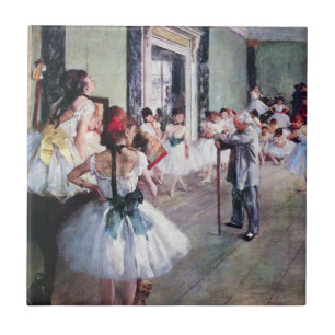 Azulejo De Cerámica La clase de baile de Edgar Degas, Arte de ballet v