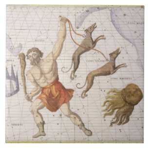Azulejo De Cerámica La constelación de Bootes, platea 20 del 'atlas