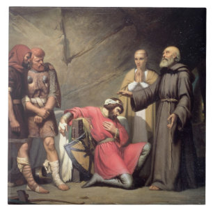 Azulejo De Cerámica La conversión de Roberto, duque de Normandía,
