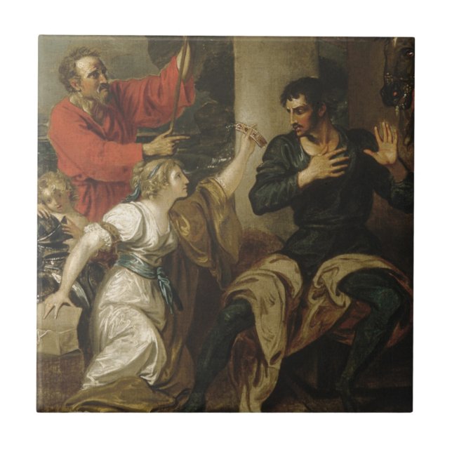 Azulejo De Cerámica La damisela y la Orlando (Frente)