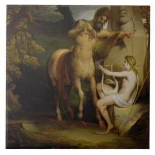 Azulejo De Cerámica La educación de Aquiles, c.1772 (aceite en lona)