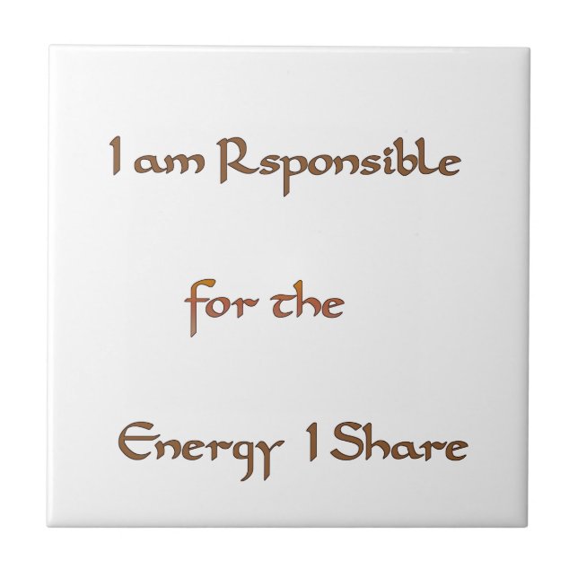 Azulejo De Cerámica La energía interna: la energía importa (Frente)