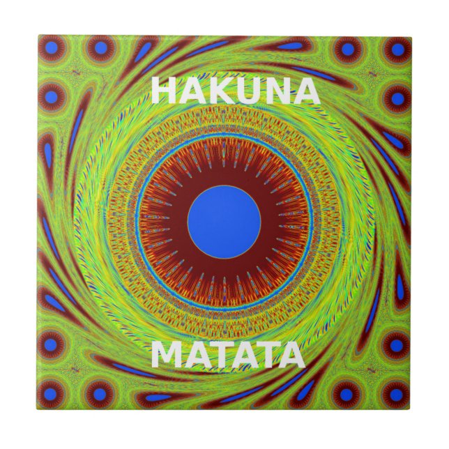 Azulejo De Cerámica La etnia tiene un buen día y una mejor noche (Frente)